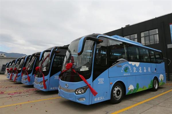 贵州凯运集团采购金龙捷冠3T纯电客车 首批6辆全部正式交付