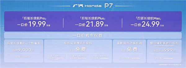 19.99万元起，新驾趣纯电SUV广汽本田 P7闪耀上市